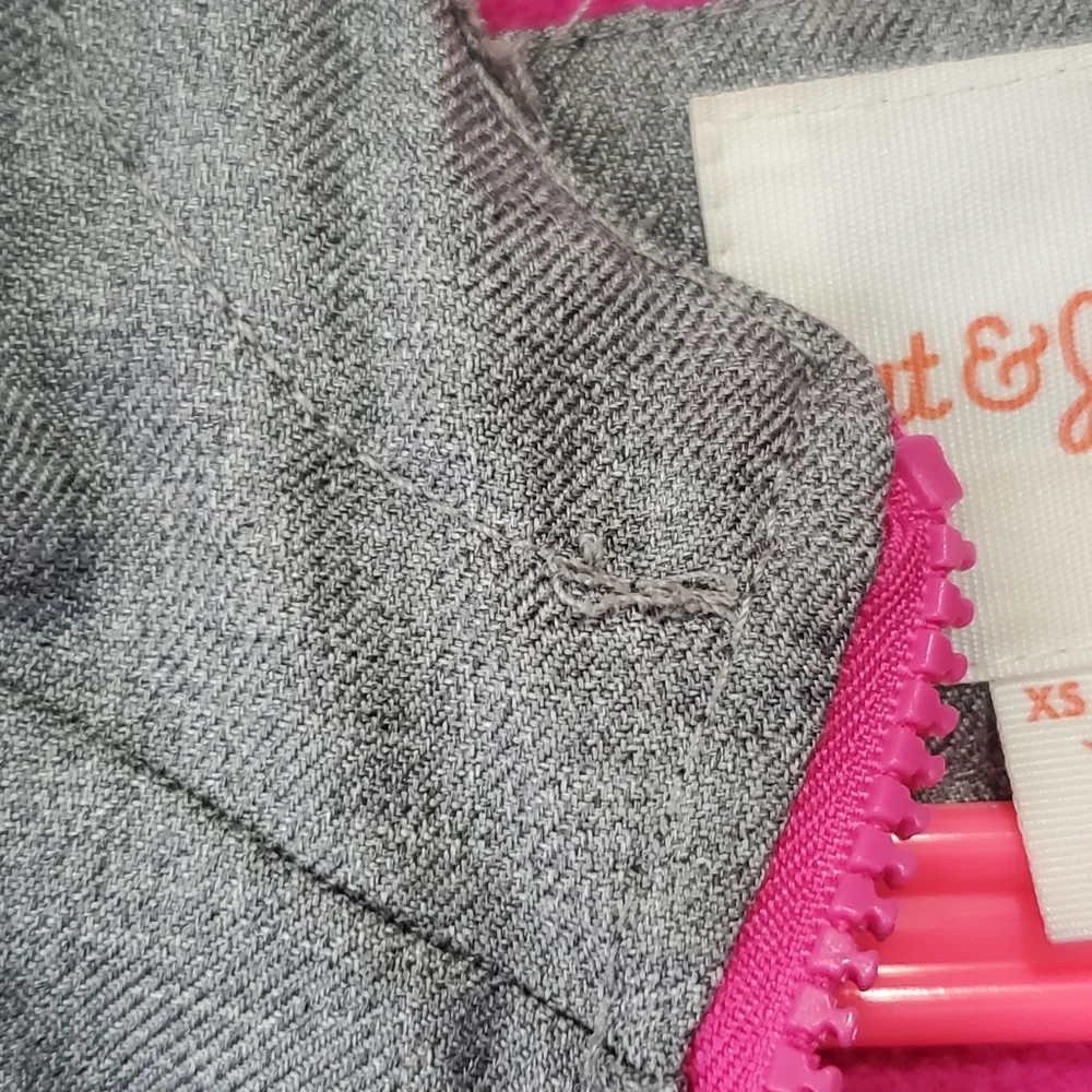 Cat & Jack Jacket Girls Size XS 4/5 Gray Pink